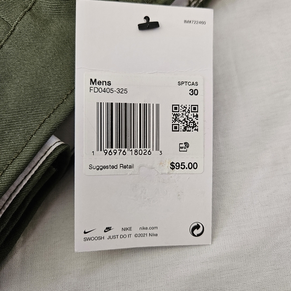 Nike Life Men El Chino Pants Cargo Khaki FD0405 325 Men's Size 30 Waist - Picture 7 of 10
